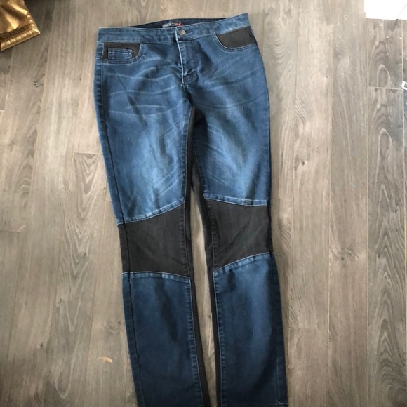 Only denim two-toned jeans black/blue - Picture 2 of 3